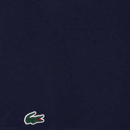 Blue - Side - Lacoste Womens-Ladies Printed Ultra Dry Sport Crop Top