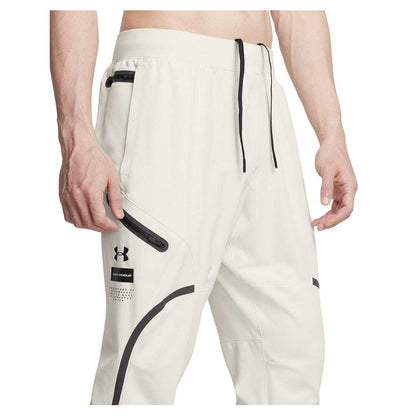 White - Side - Under Armour Mens Unstoppable Tapered Combat Trousers