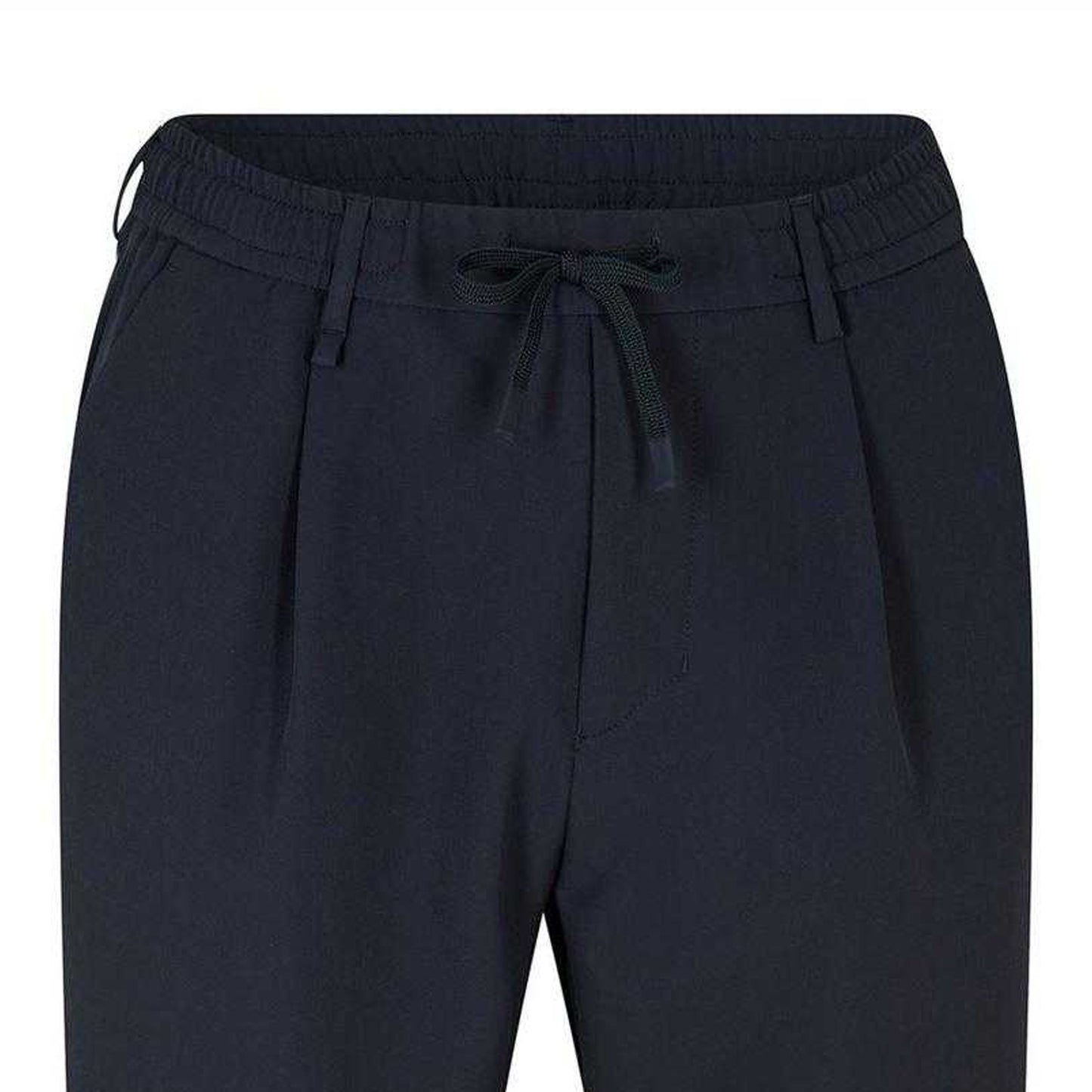 Dark Blue - Back - Boss Mens Convert Pleated Straight Leg Trousers