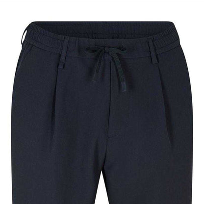 Dark Blue - Back - Boss Mens Convert Pleated Straight Leg Trousers