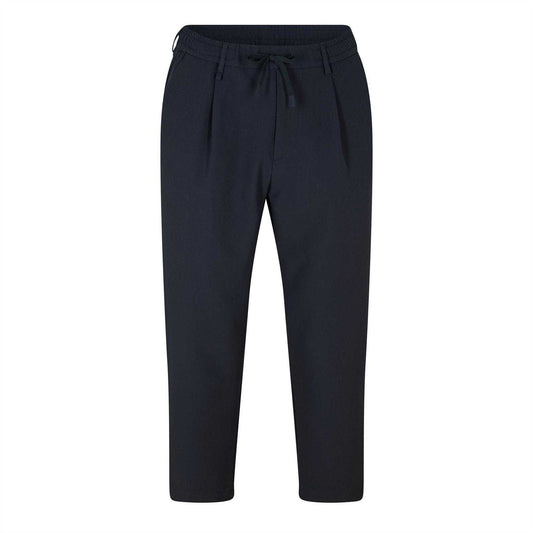 Dark Blue - Front - Boss Mens Convert Pleated Straight Leg Trousers