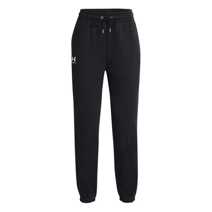 Black - Front - Under Armour Womens-Ladies Essential Jogging Bottoms