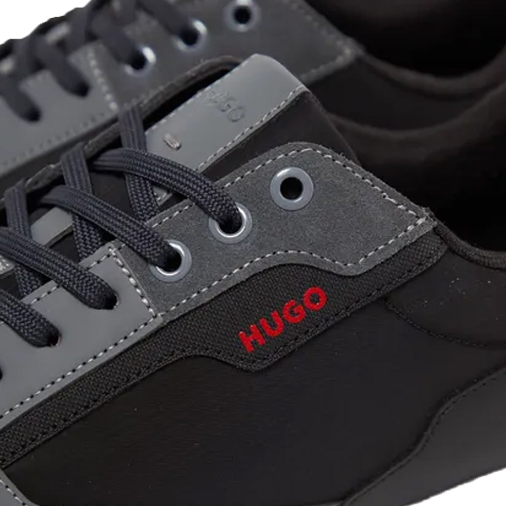 Grey - Lifestyle - Hugo Mens Icelin Suede Panel Running Trainers