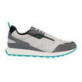 Light Grey - Side - Hugo Mens Icelin Suede Panel Running Trainers
