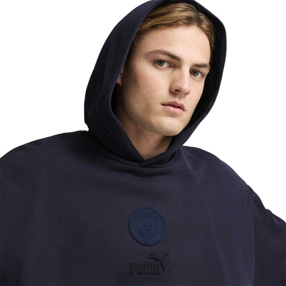 New French Navy - Side - Puma Mens Manchester City FC Cotton Blend Hoodie