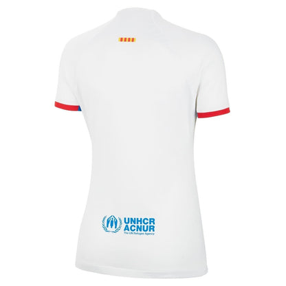 White-Uni Red - Back - Nike Womens-Ladies FC Barcelona Away Shirt