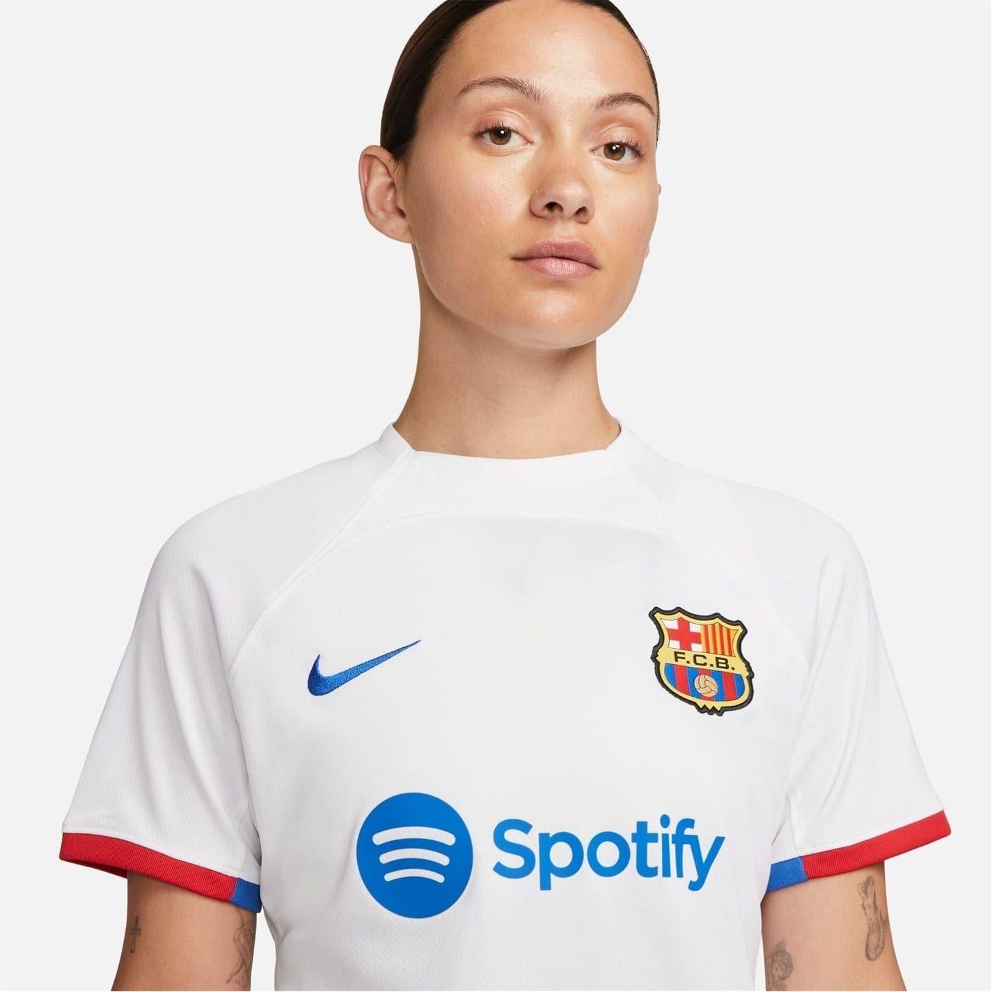 White-Uni Red - Side - Nike Womens-Ladies FC Barcelona Away Shirt