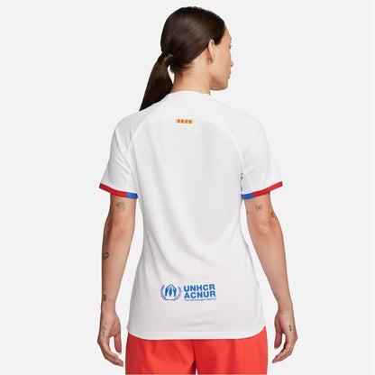 White-Uni Red - Pack Shot - Nike Womens-Ladies FC Barcelona Away Shirt