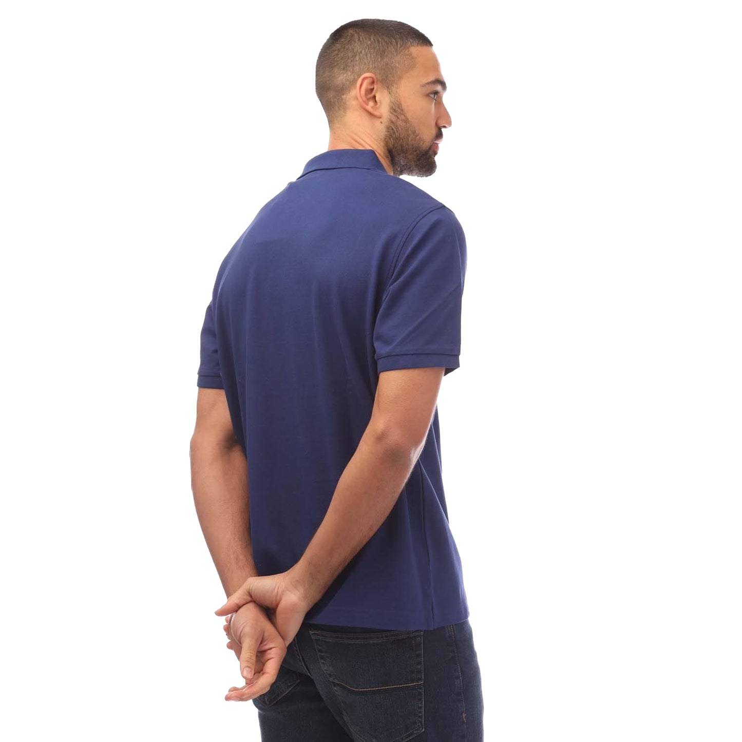Navy - Back - Gant Mens Shield Logo Pique Polo Shirt