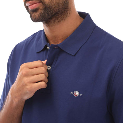 Navy - Lifestyle - Gant Mens Shield Logo Pique Polo Shirt