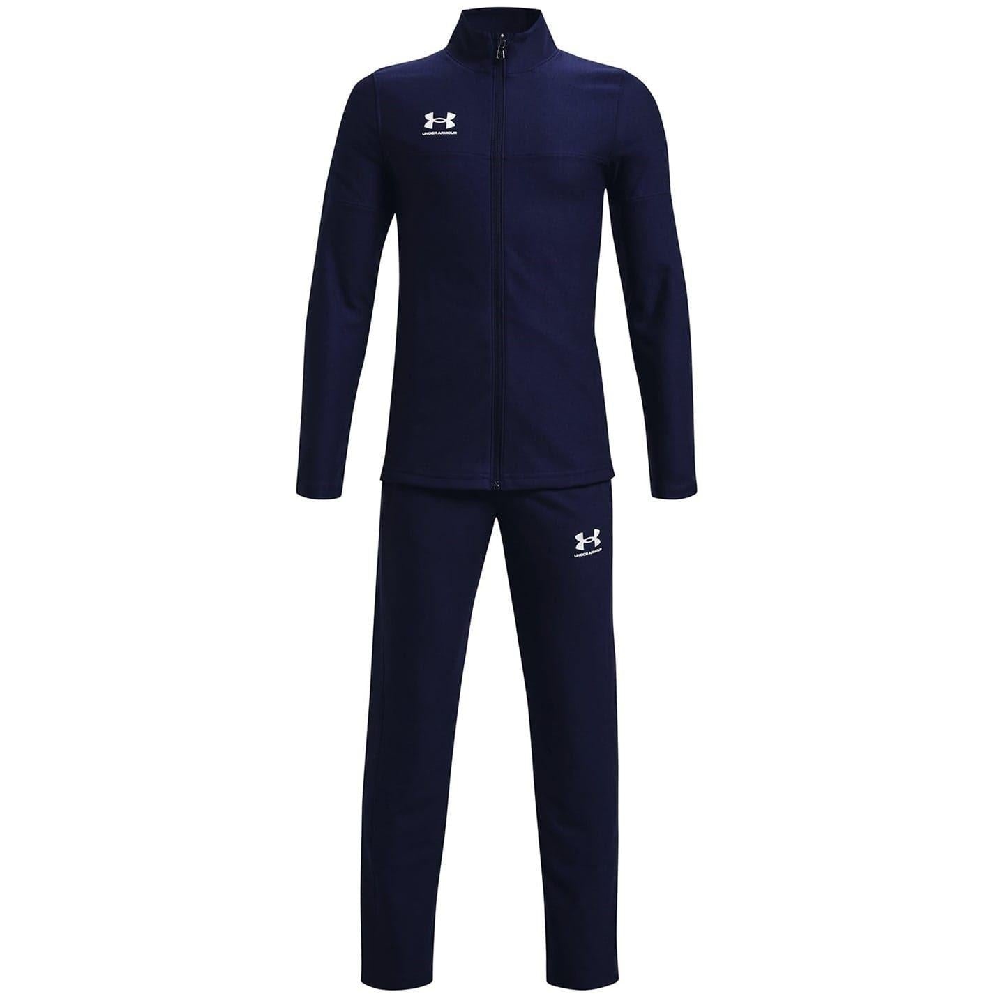 Navy - Front - Under Armour Boys UA Challenger Tracksuit