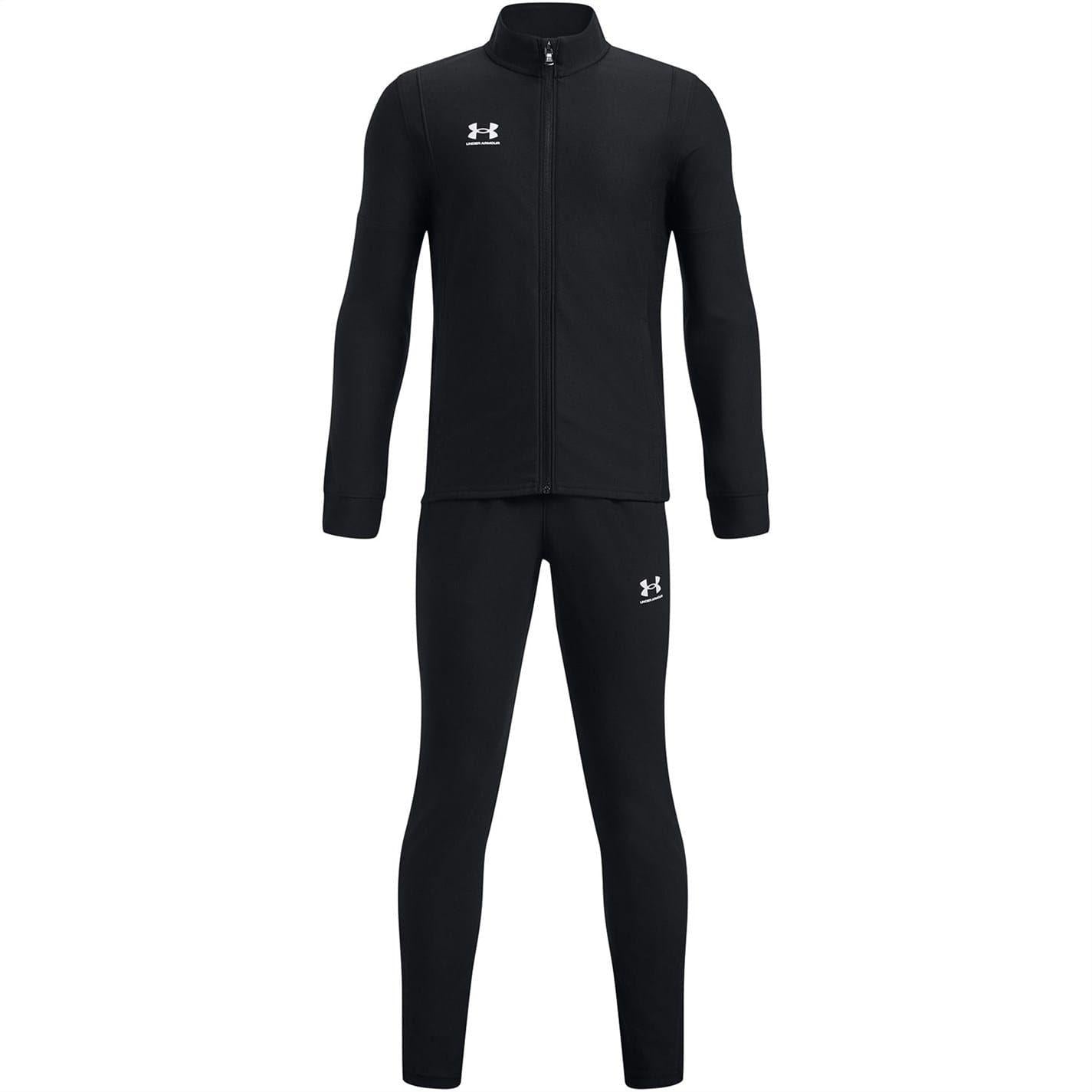 Black - Front - Under Armour Boys UA Challenger Tracksuit