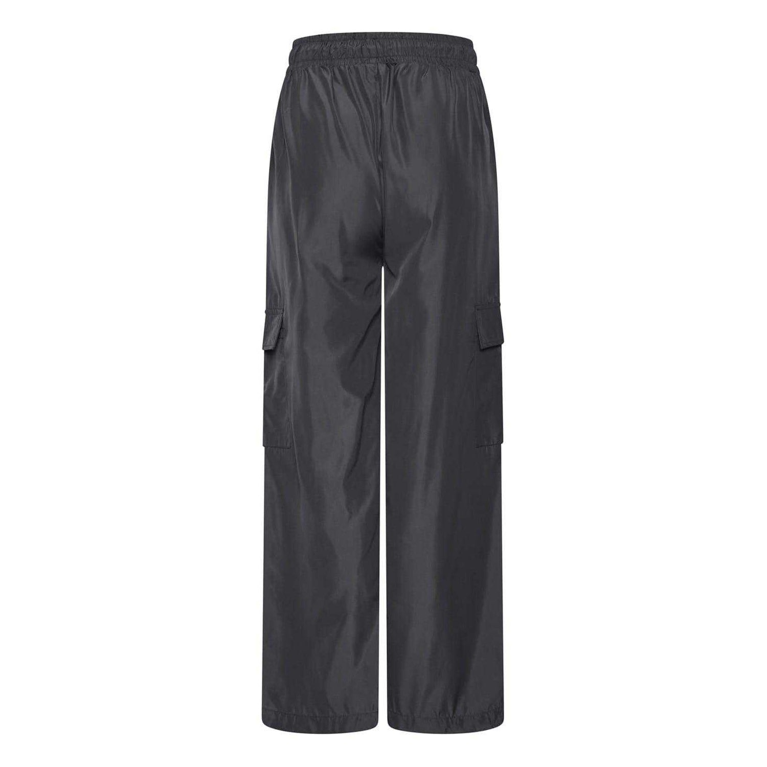 Graphite - Back - Gym King Womens-Ladies Satin Combat Trousers