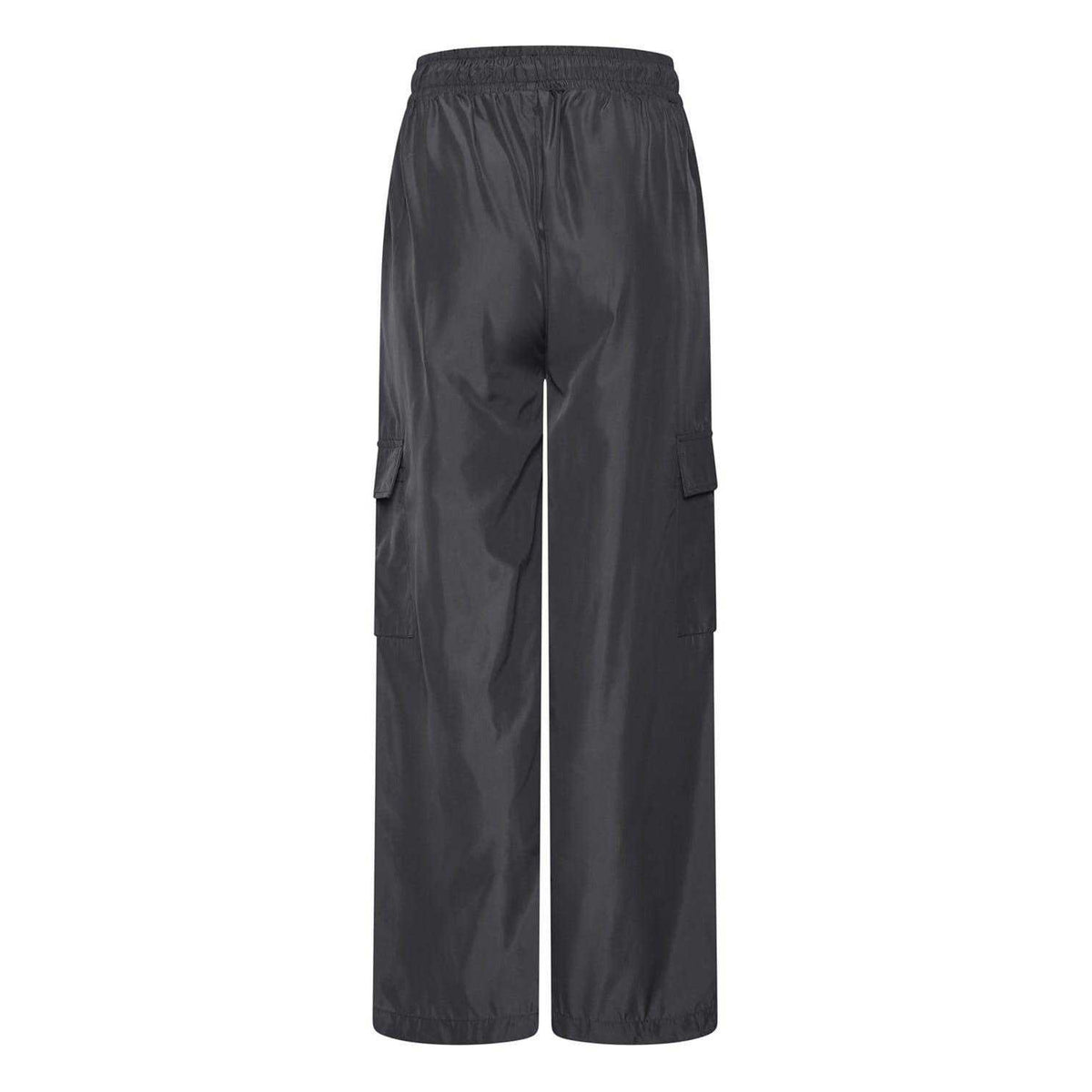 Graphite - Back - Gym King Womens-Ladies Satin Combat Trousers