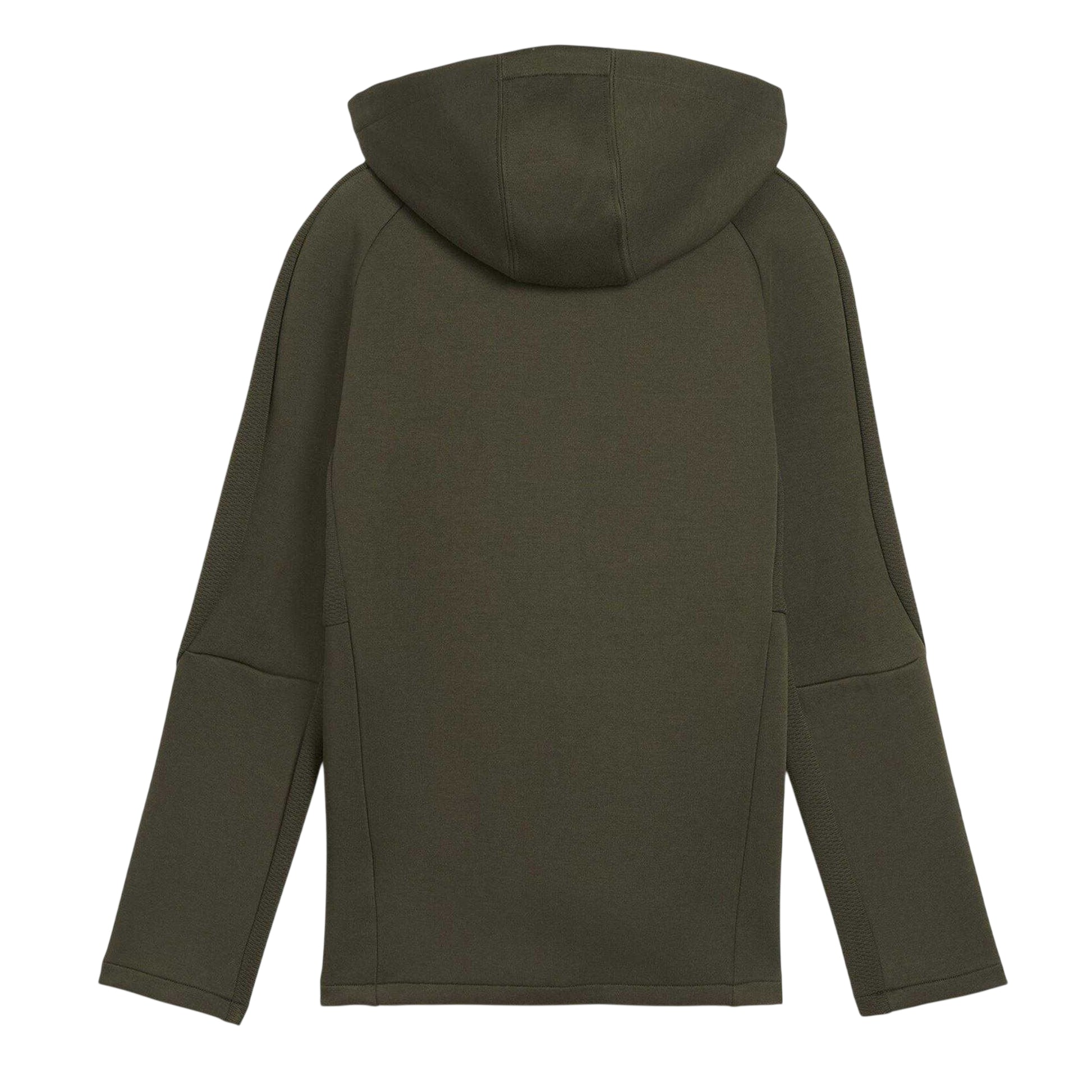 Dark Olive - Back - Puma Childrens-Kids Full Zip Hoodie