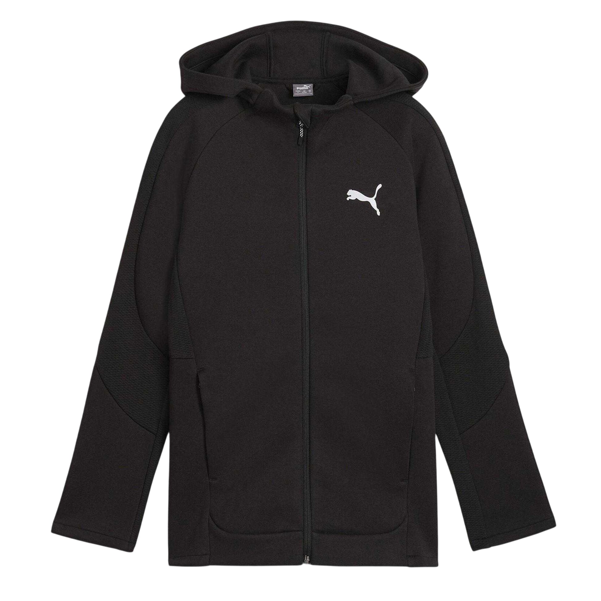 Puma Black - Front - Puma Childrens-Kids Full Zip Hoodie