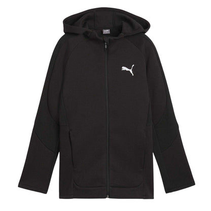 Puma Black - Front - Puma Childrens-Kids Full Zip Hoodie