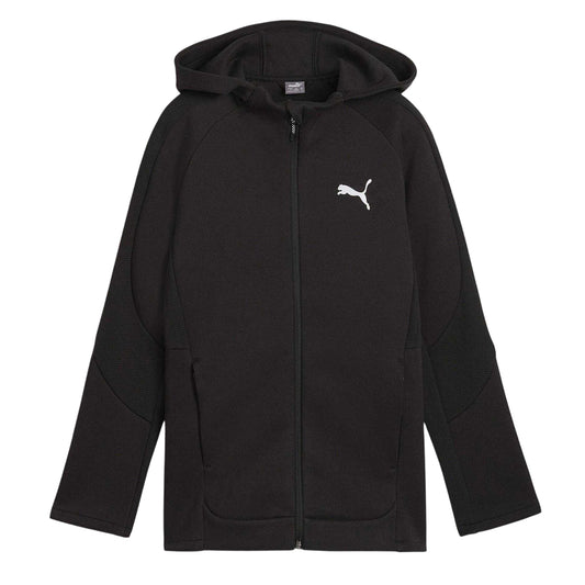 Puma Black - Front - Puma Childrens-Kids Full Zip Hoodie