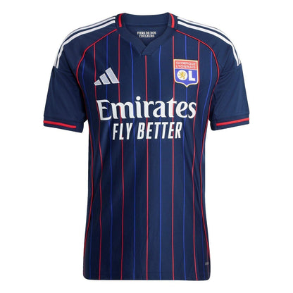 Blue - Front - Adidas Mens 2025-2026 Olympique Lyonnais Away Shirt