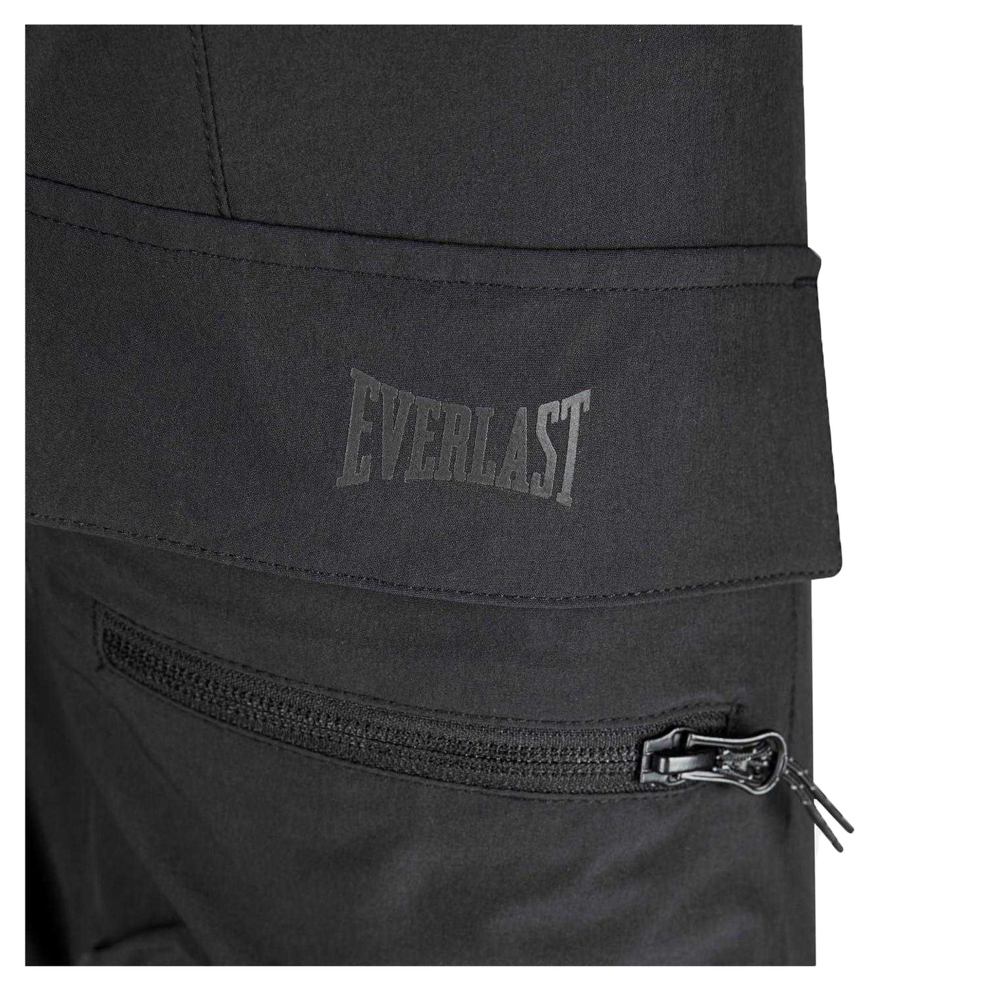 Black - Side - Everlast Mens Wordmark Combat Trousers