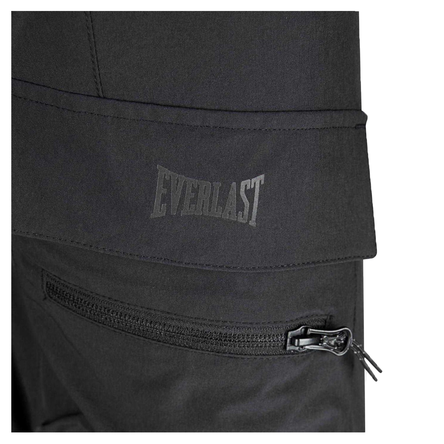 Black - Side - Everlast Mens Wordmark Combat Trousers