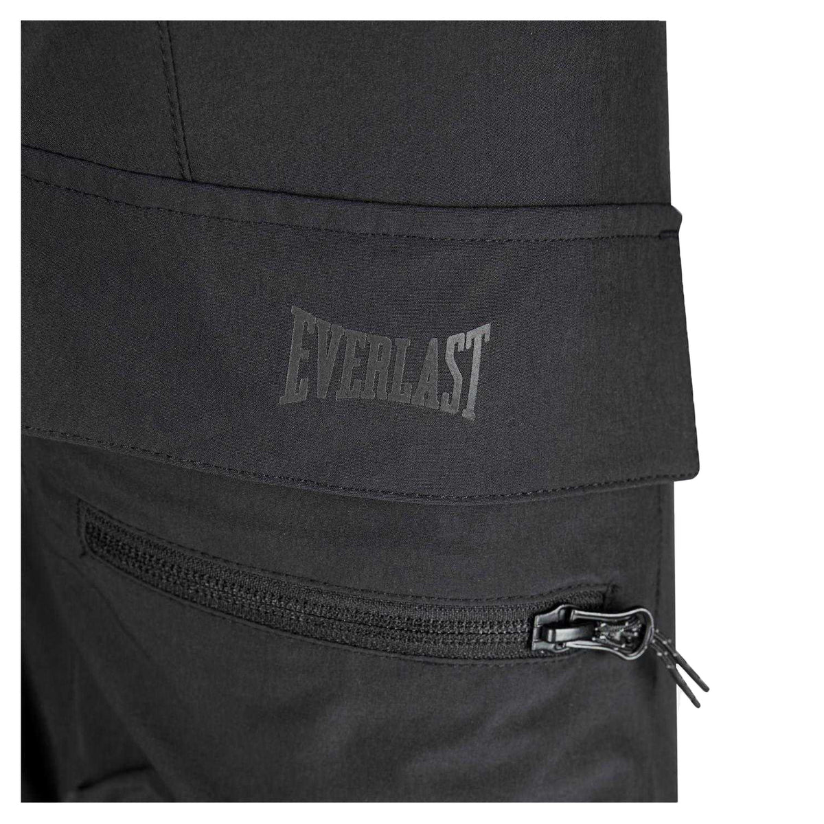 Black - Side - Everlast Mens Wordmark Combat Trousers