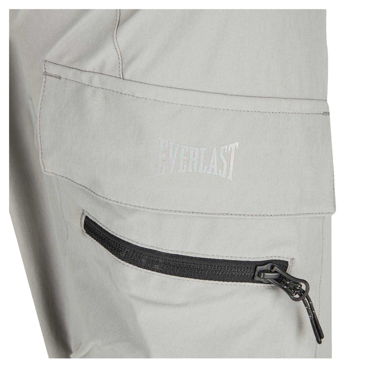 Grey - Side - Everlast Mens Wordmark Combat Trousers