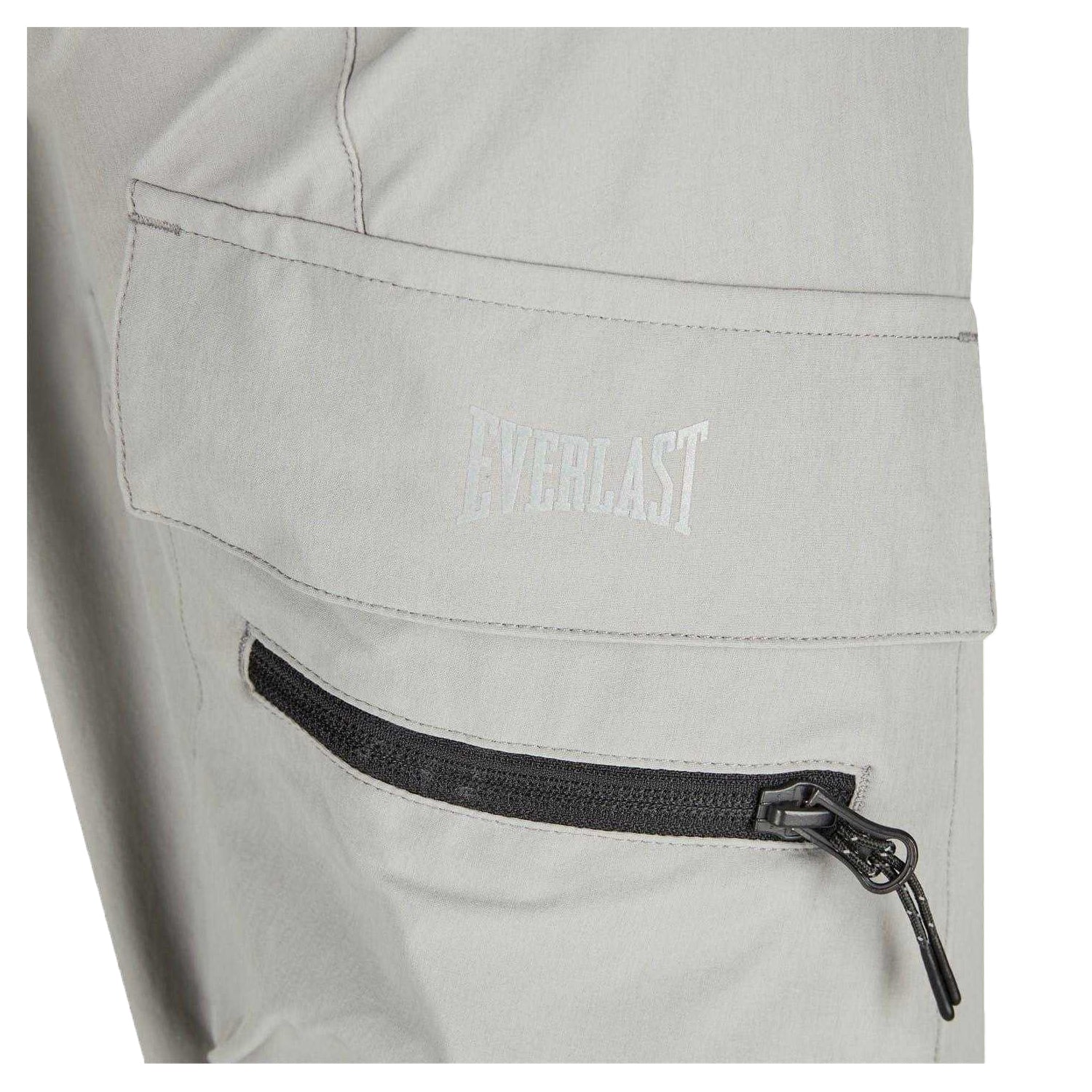 Grey - Side - Everlast Mens Wordmark Combat Trousers