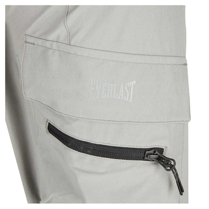 Grey - Side - Everlast Mens Wordmark Combat Trousers