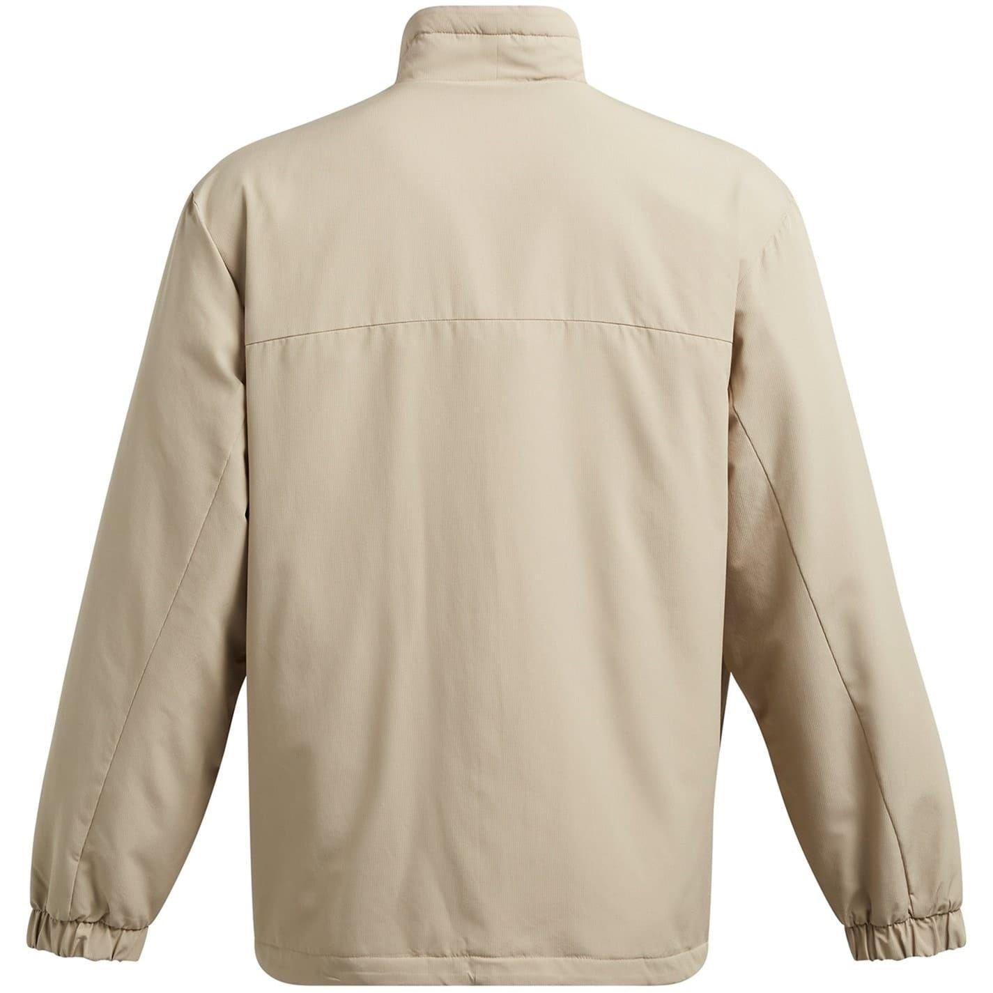 Brown - Back - Under Armour Mens Chest Pocket Relaxed Fit Soft Shell Jacket