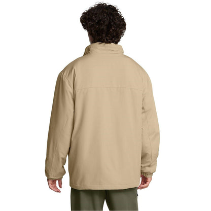 Brown - Side - Under Armour Mens Chest Pocket Relaxed Fit Soft Shell Jacket