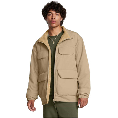 Brown - Lifestyle - Under Armour Mens Chest Pocket Relaxed Fit Soft Shell Jacket