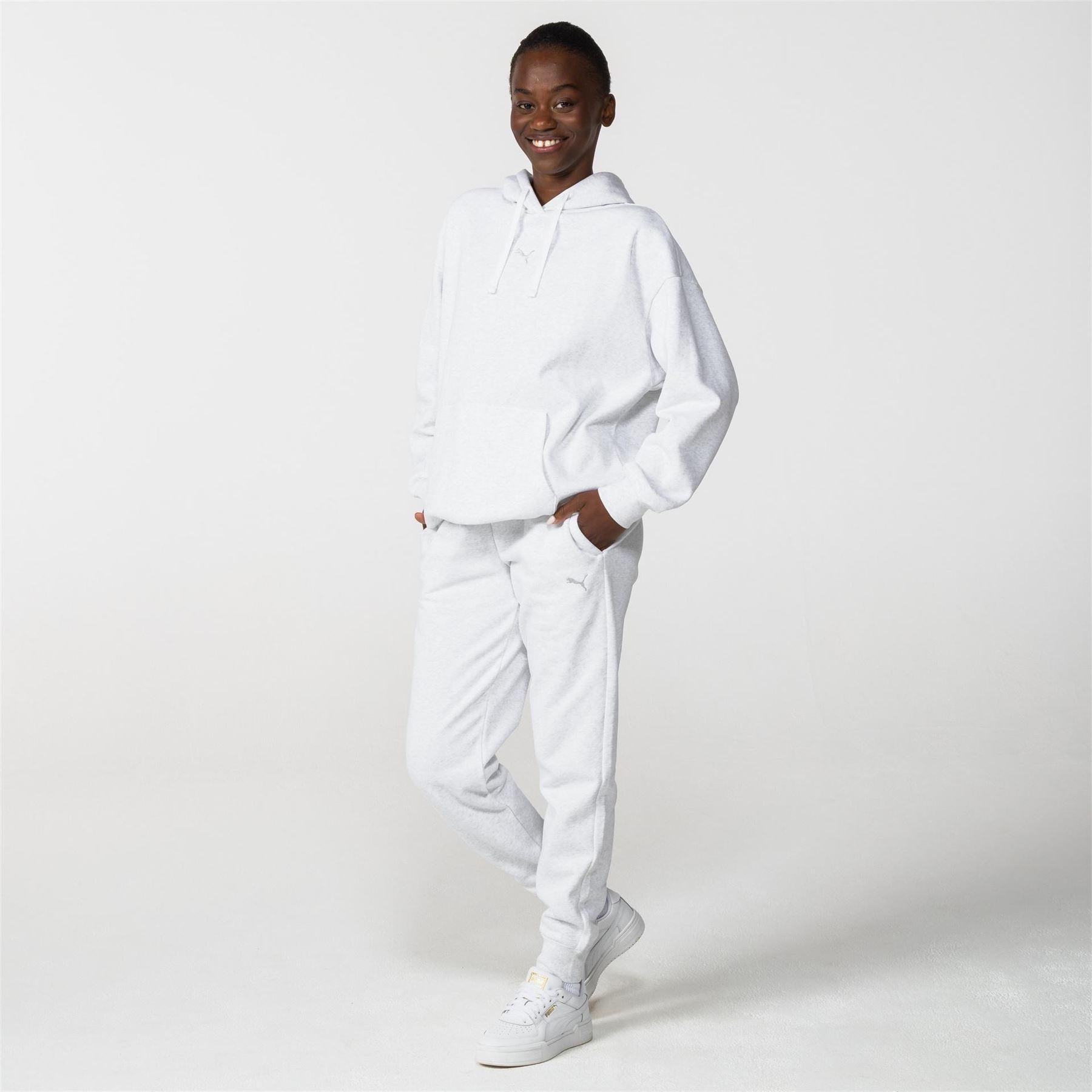 Ice Grey Marl - Lifestyle - Puma Womens-Ladies Essentials Oversized Hoodie