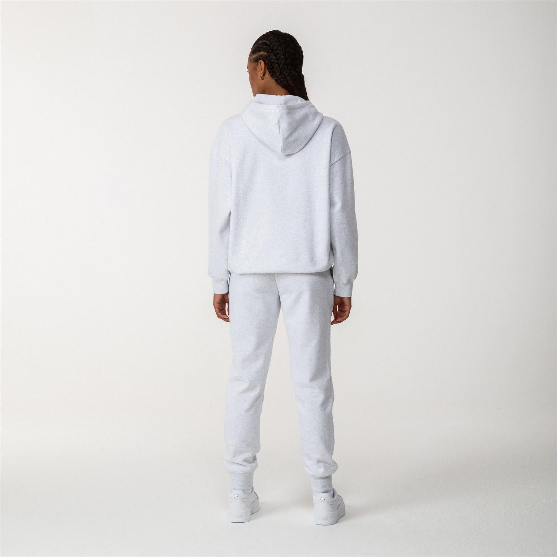Ice Grey Marl - Pack Shot - Puma Womens-Ladies Essentials Oversized Hoodie