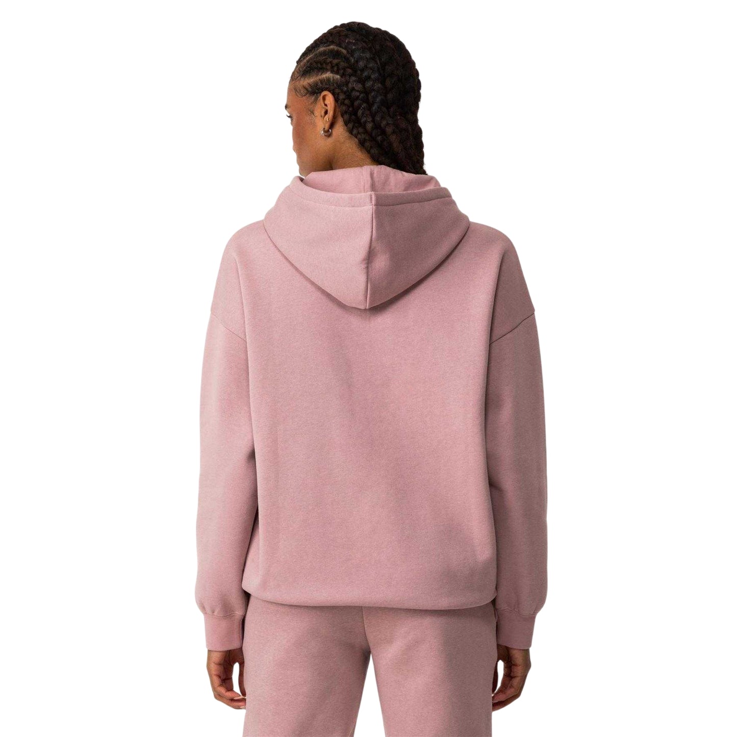 Mauve - Back - Puma Womens-Ladies Essentials Oversized Hoodie