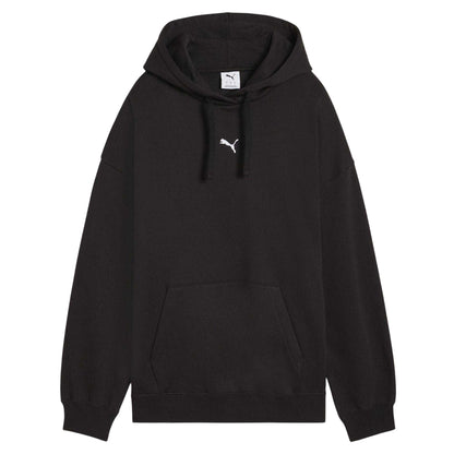 Black - Front - Puma Womens-Ladies Essentials Oversized Hoodie