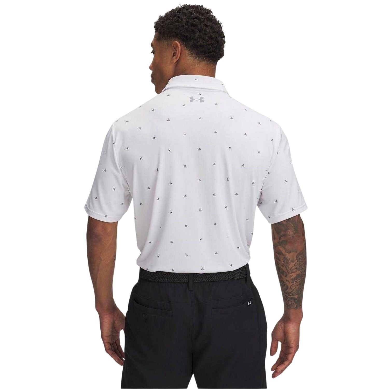 White - Back - Under Armour Mens Printed Polo Shirt