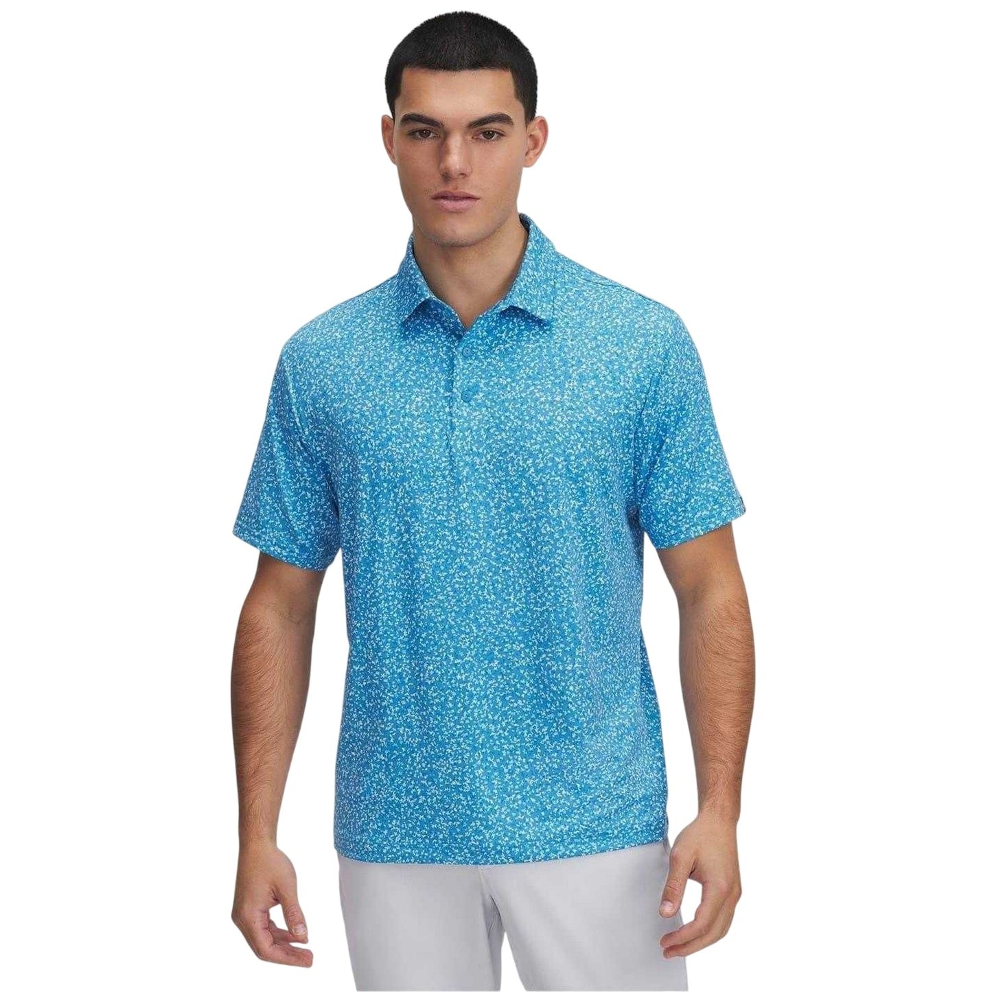Bright Blue - Front - Under Armour Mens Printed Polo Shirt