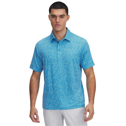 Bright Blue - Front - Under Armour Mens Printed Polo Shirt