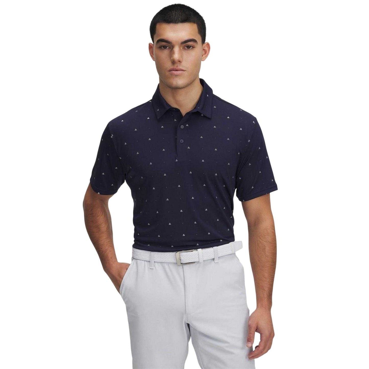 Dark Blue - Front - Under Armour Mens Printed Polo Shirt