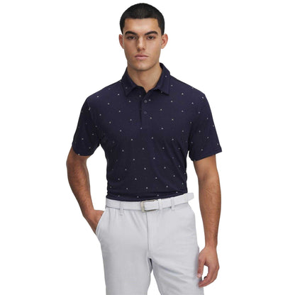 Dark Blue - Front - Under Armour Mens Printed Polo Shirt