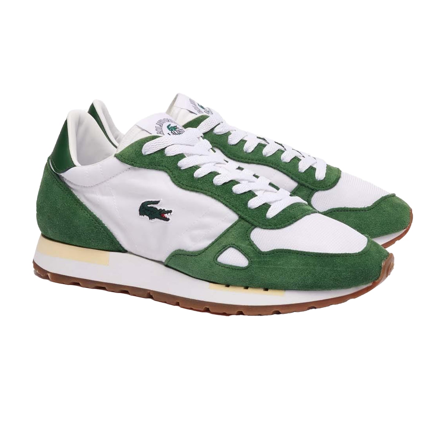 White - Front - Lacoste Mens Partner Leather 70s Trainers