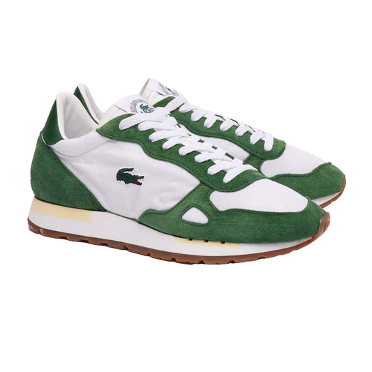 White - Front - Lacoste Mens Partner Leather 70s Trainers