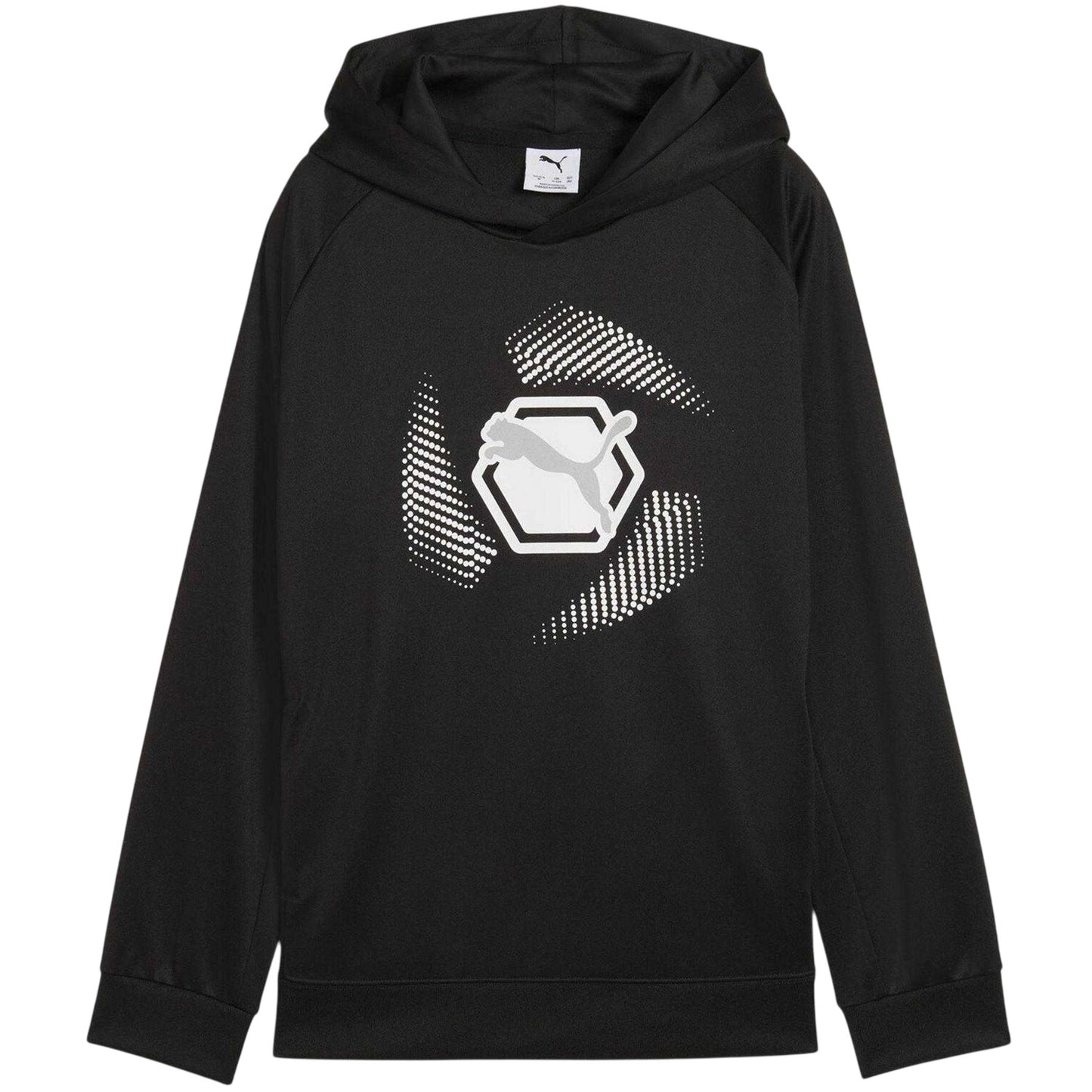 Puma Black - Front - Puma Childrens-Kids Overhead Hoodie