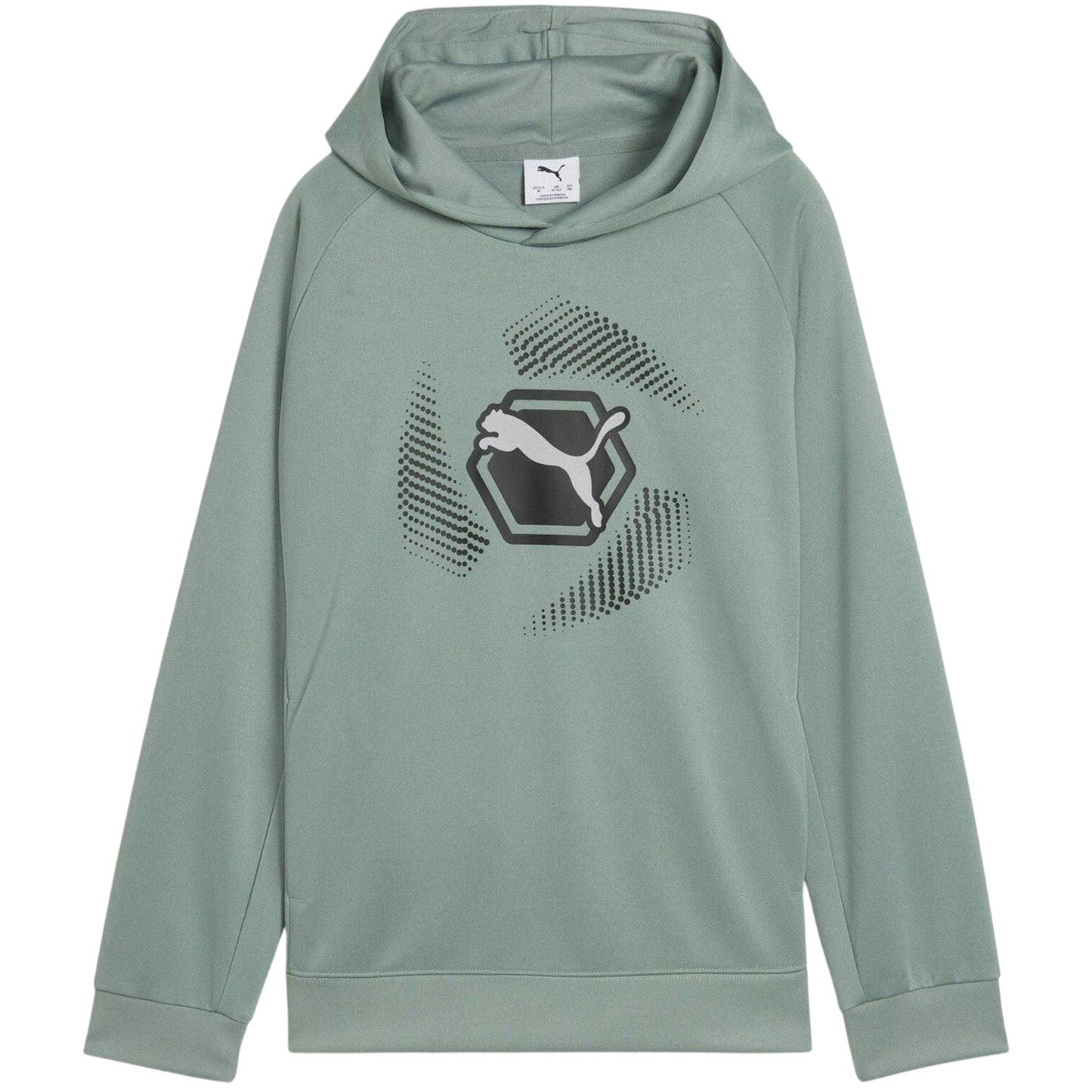 Green - Front - Puma Childrens-Kids Overhead Hoodie