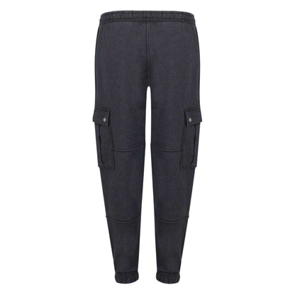 Black - Back - Jack Wills Mens Script Combat Trousers