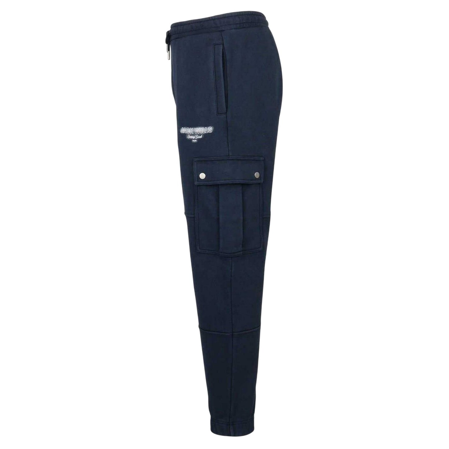 Navy - Side - Jack Wills Mens Script Combat Trousers