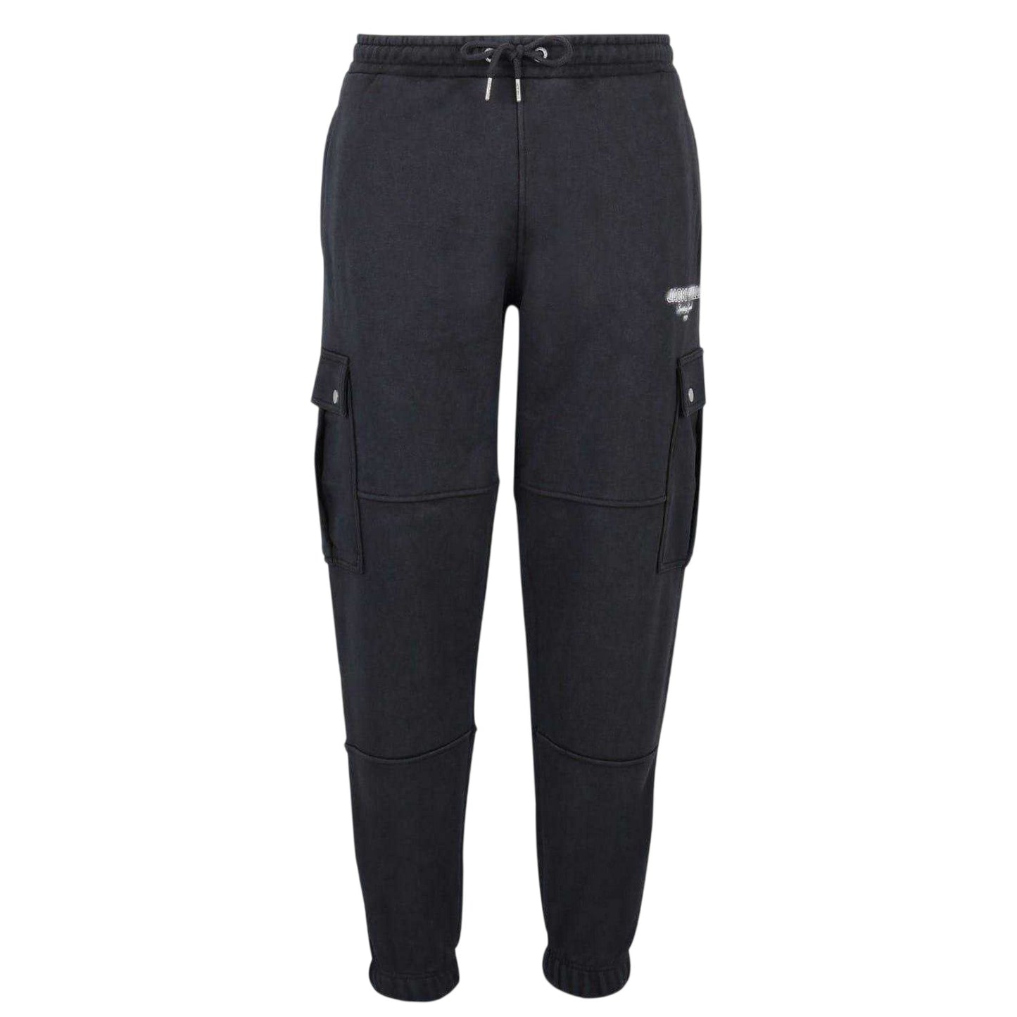 Black - Front - Jack Wills Mens Script Combat Trousers