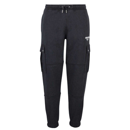 Black - Front - Jack Wills Mens Script Combat Trousers