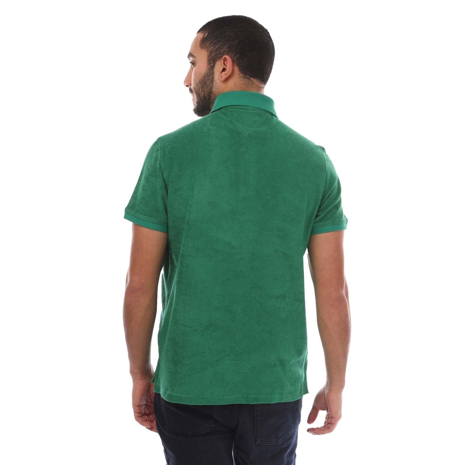 Green - Back - Tommy Hilfiger Mens Micro-Towelling Regular Polo Shirt